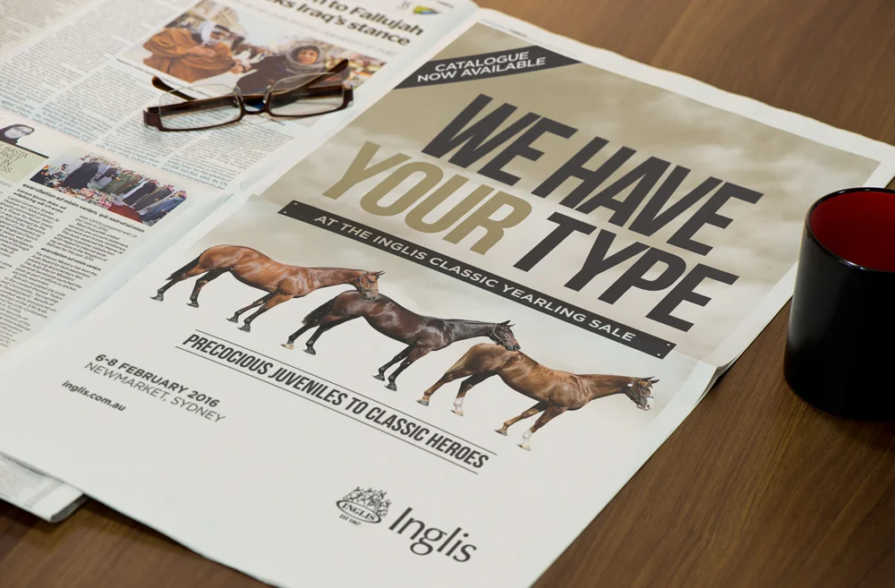 Inglis Advertising campaign creative direction graphic design newspaper