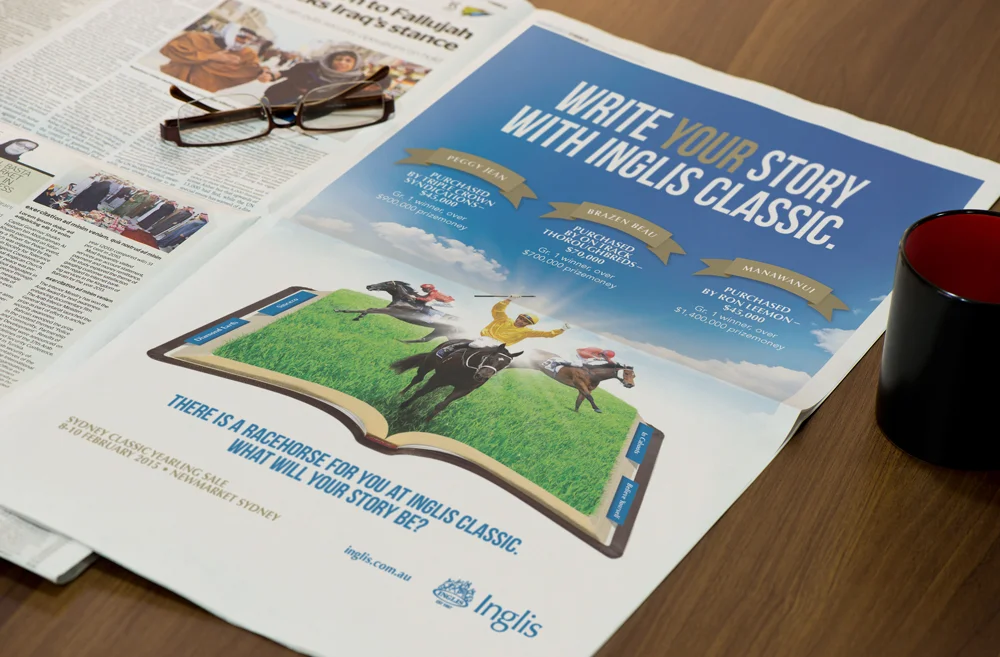 Inglis Advertising campaign creative direction graphic design newspaper