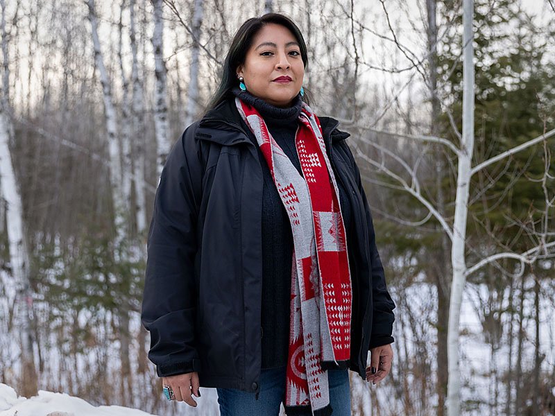 Earthjustice attorney Stefanie Tsosie at the Bad River Band Reservation