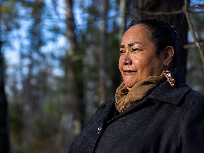 Edith Leoso, the Tribal Historic Preservation Officer of the Bad River Band of Lake Superior Chippewa, at the Bad River Reservation in Wisconsin.