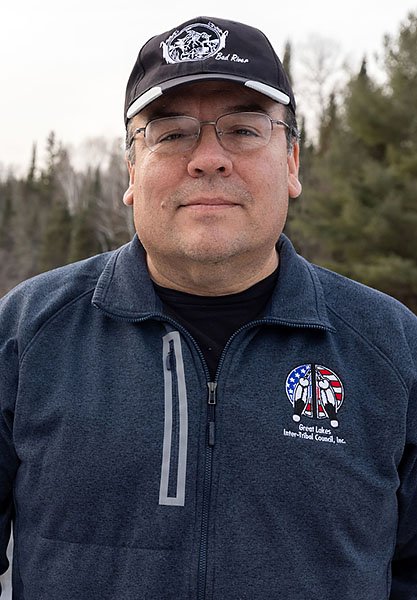 Bad River Tribal Chairman Mike Wiggins Jr. at the Tribe's reservation in Wisconsin where Line 5 crosses.