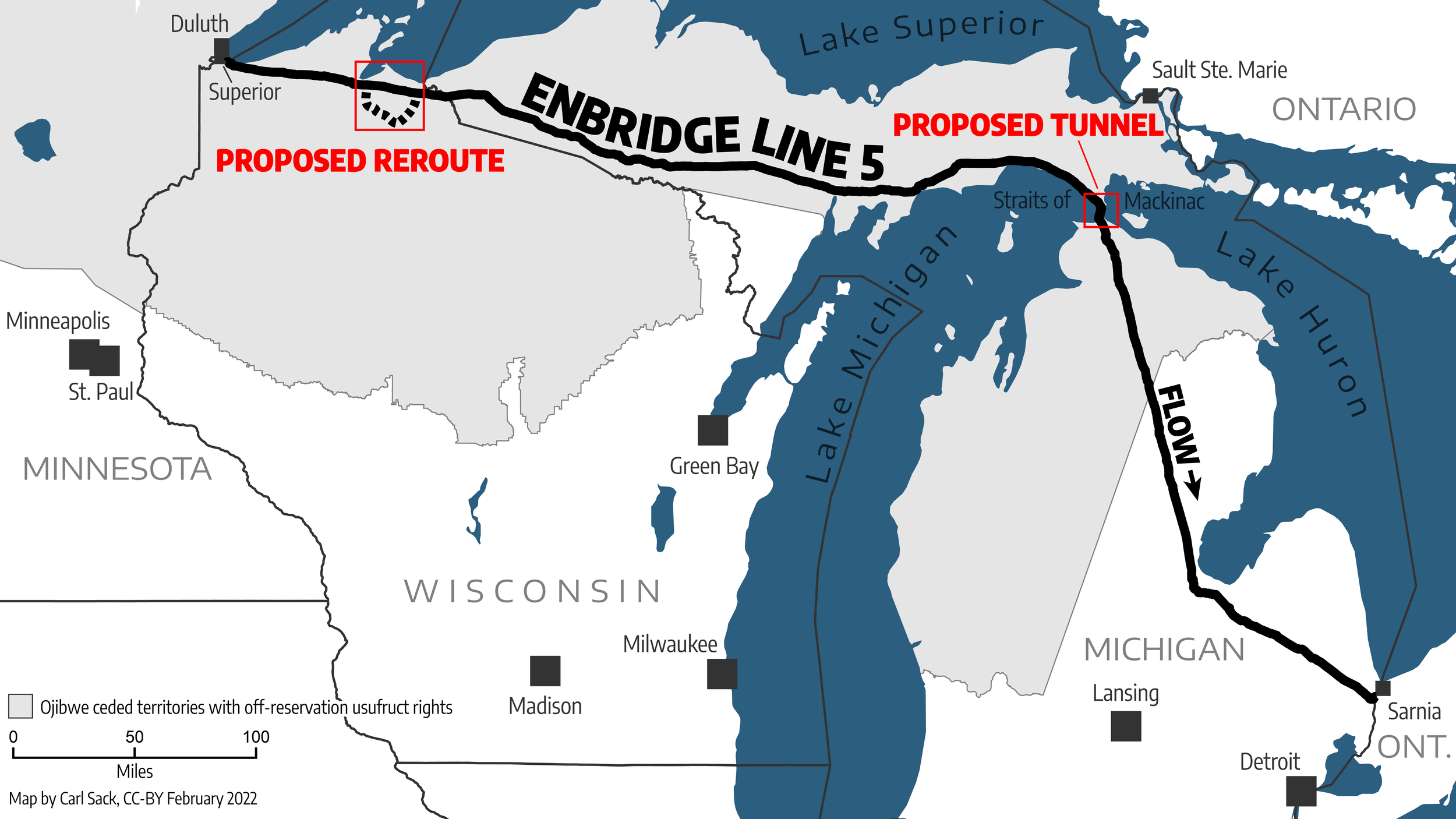 Map Of Line 5 Shut Down Line 5 — Stop Line 3