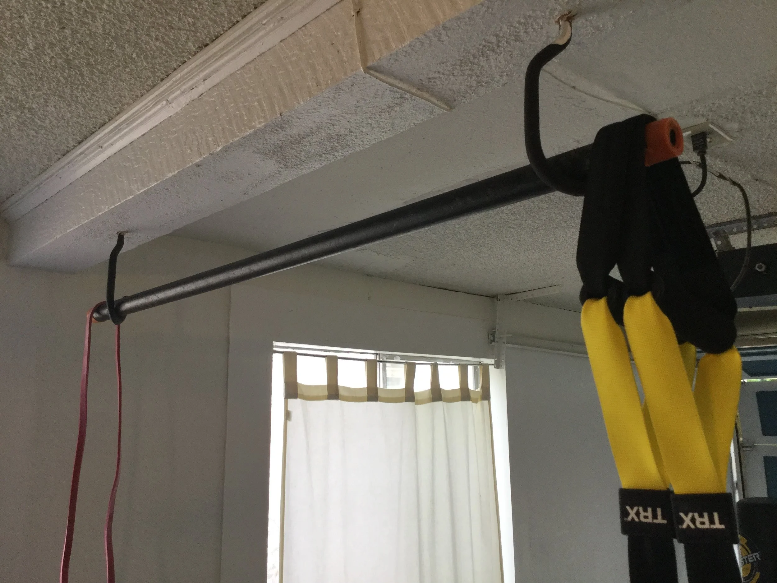 Homemade pull up bar