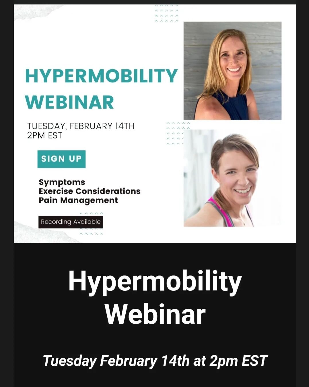 HYPERMOBILITY WEBINAR&nbsp;

It&rsquo;s coming next Tuesday the 14th!!&nbsp;

I&rsquo;m super excited for this hypermobility webinar with @jillzimmermanpt!!! I have been wanting to do this course for a long time and finally found the best person to c