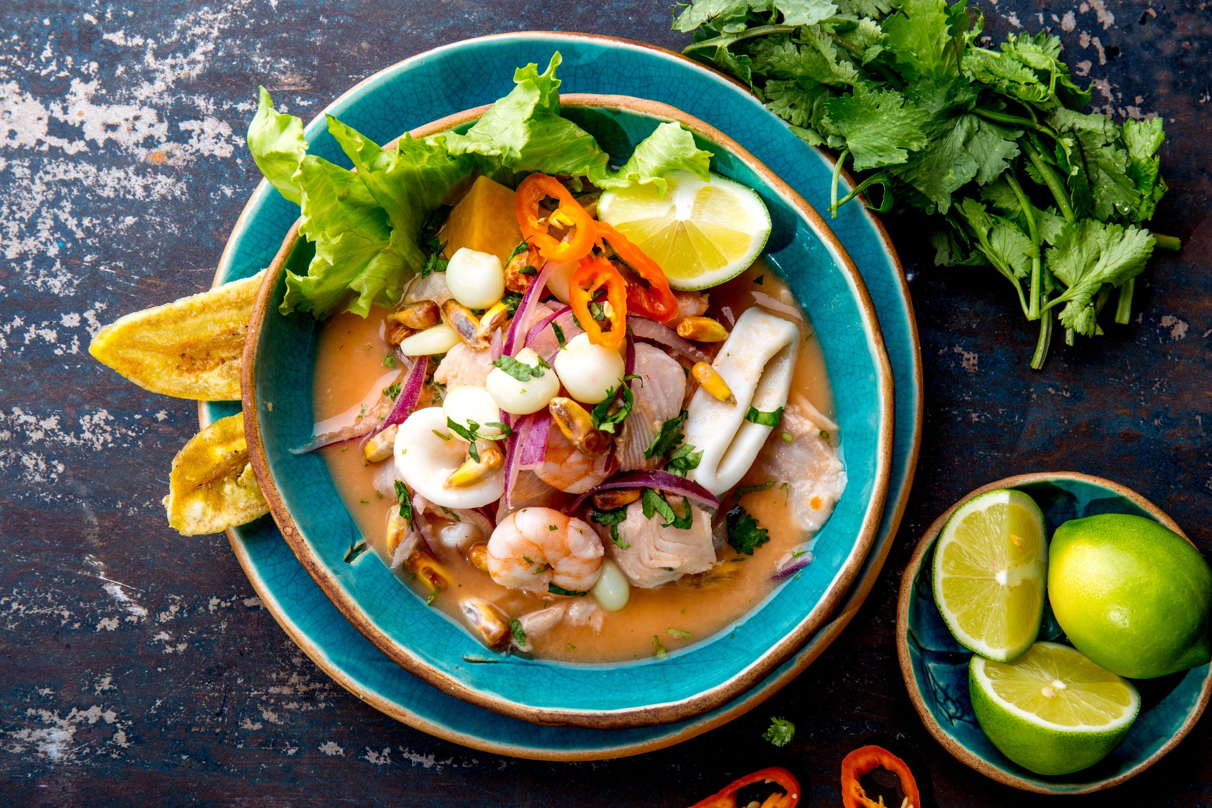 Enjoy ceviche and other Peruvian cuisine