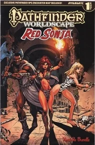 Pathfinder Worldscape: Red Sonja #1 (2017) Interior Pencils, pg 17-20 Dynamite Entertainment