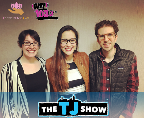 Radio host Loren Raye (left), TSC president Madeleine Park (middle) & radio host TJ (right).