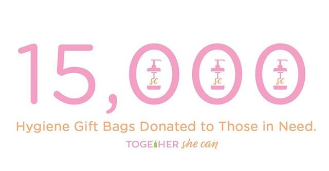 We have a big announcement to make....since 2016 we&rsquo;ve now officially gifted 15,000 hygiene bags to those struggling with homelessness. Thank you for helping make this possible! 🧴🌸
.
.
.
.
.
#homeless #homelessness #homelesslivesmatter #homel