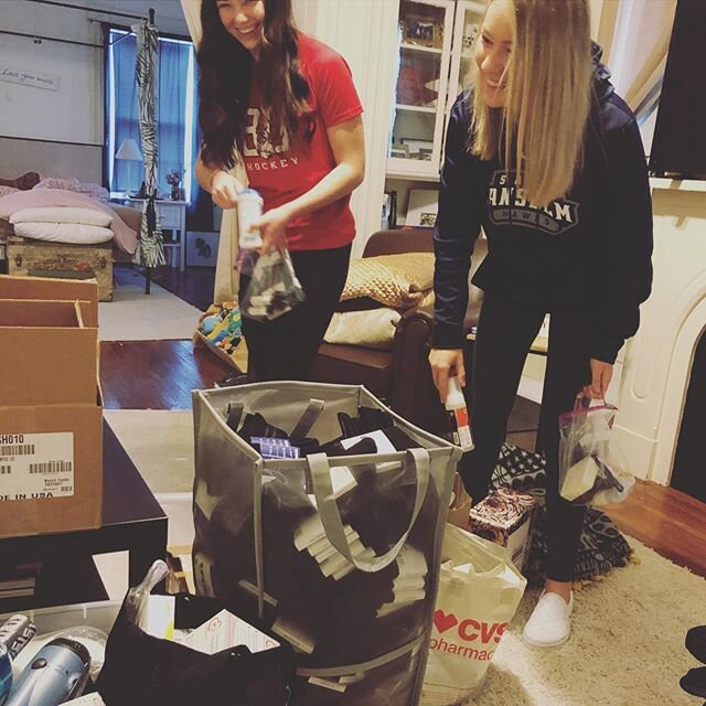 It&rsquo;s sorting and bagging day with our amazing TSC interns! All your donated items going to good use. Togethershecan.org 🧴🌸 #hygiene #nonprofit #volunteer #homeless #community