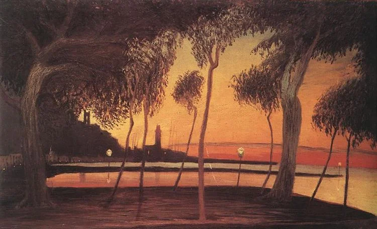Sunset Over the Bay of Naples, 1901, Tivadar Kosztka Csontvary
