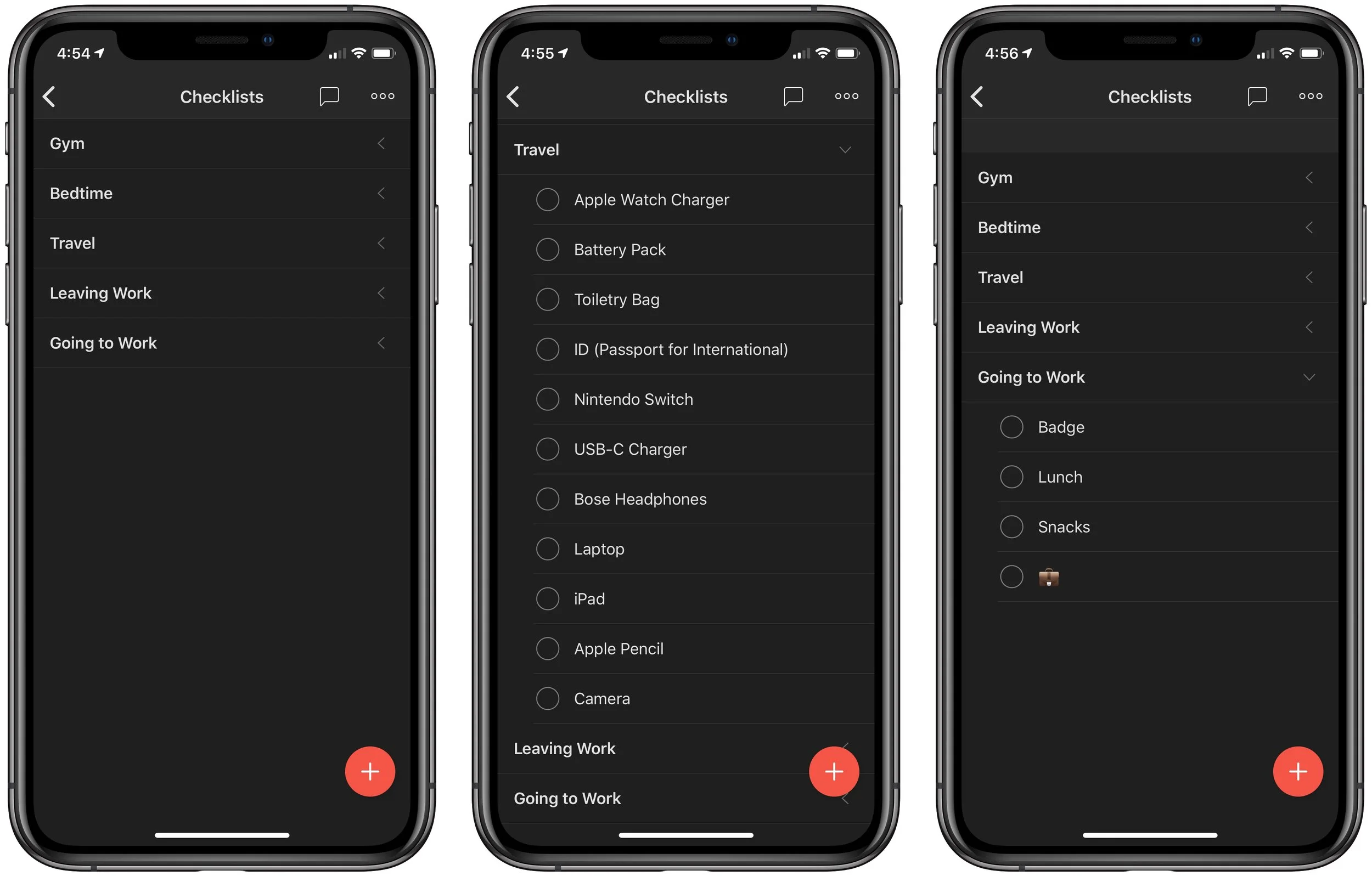The tasks in these checklists cannot be “completed” like my To-do list items