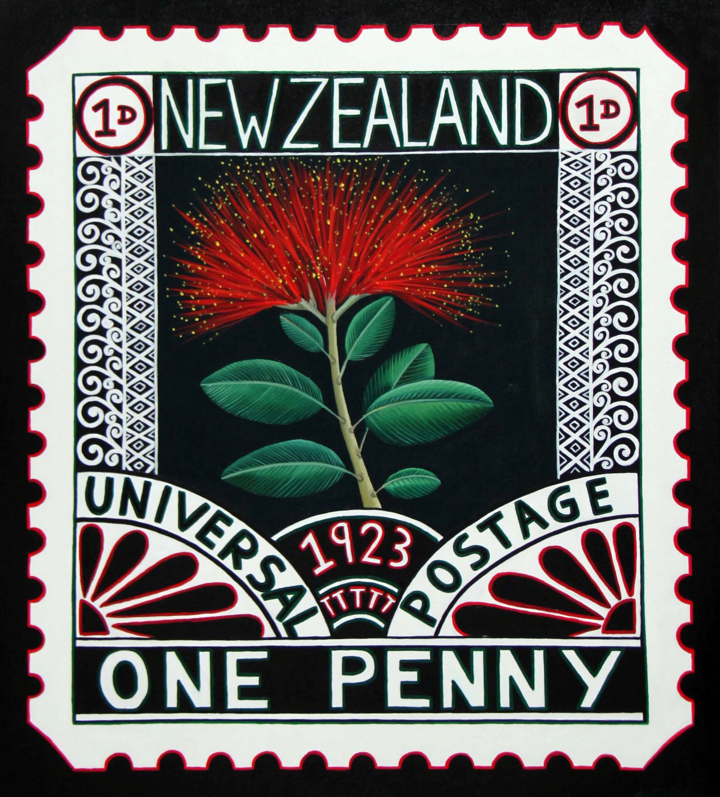 Pohutukawa stamp NZ 1923