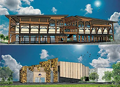 Architects Perespective of the Performing Arts School and Theater