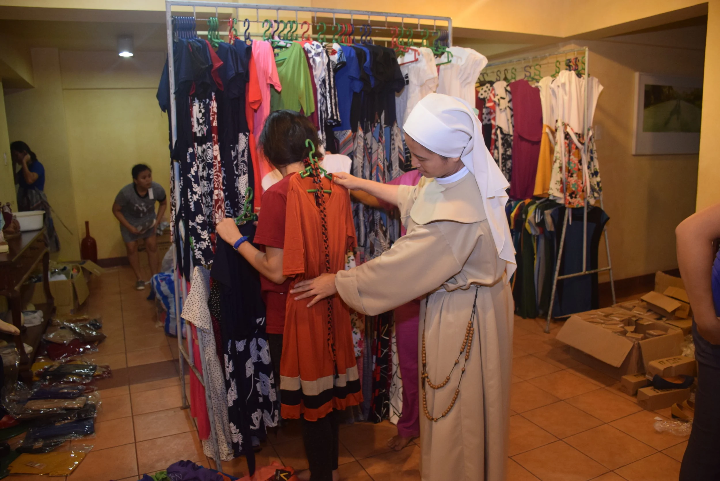Children in Tuloy are always given brand new clothes and shoes they get to choose themselves. 