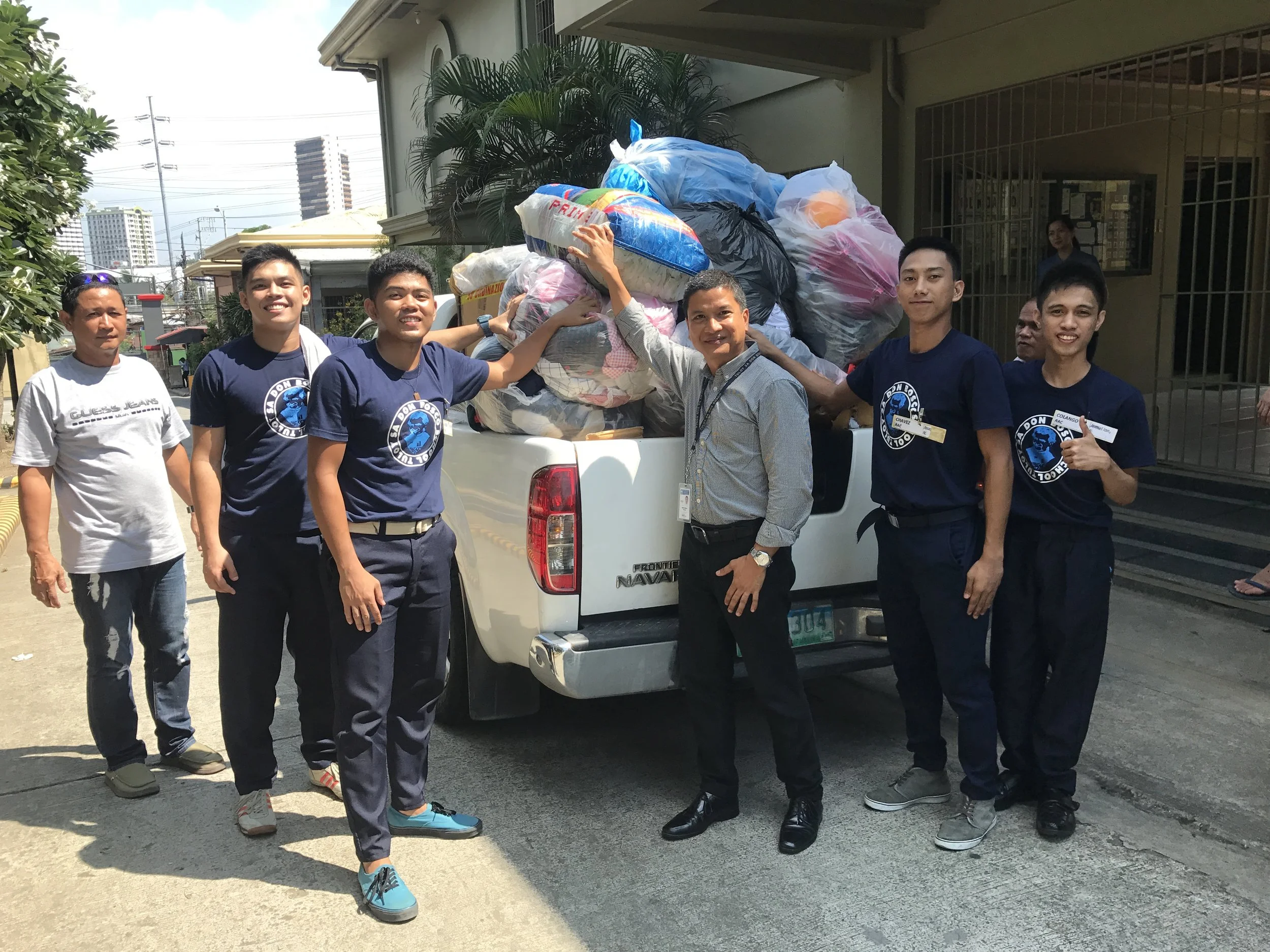 Sir Jose 'Jojo' Perez, the Principal and Resource Manager of Tuloy supervising the mobilization of goods for Maraui. He has just been to North Cotabato.