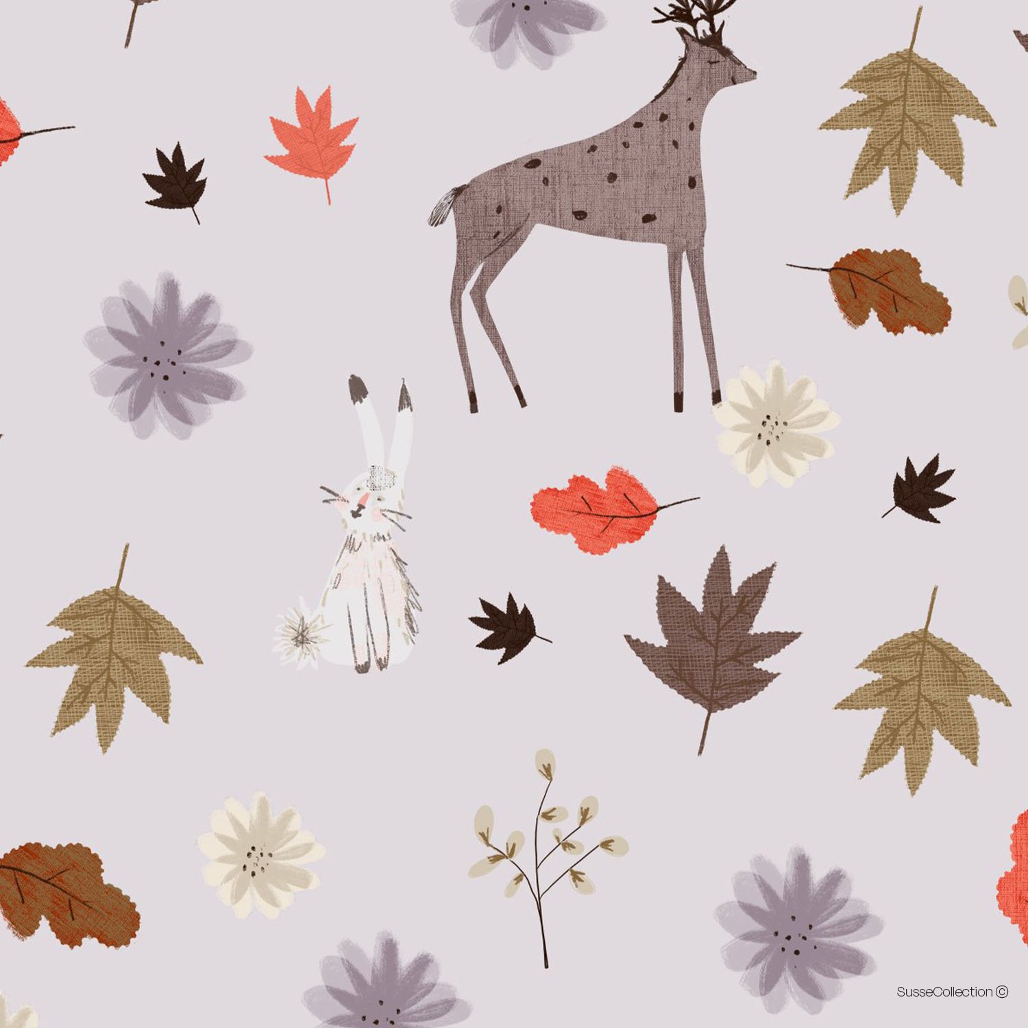 Fawns In The Forest Pattern