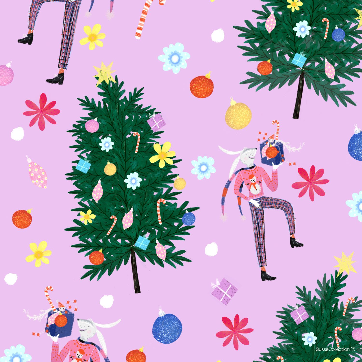 Holiday Joy Decorate The Tree Pattern