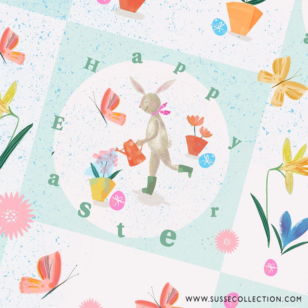Hello Monday,

Only a couple of days until Easter. 

So I am sharing a few more Easter designs to get in that Springy mood.

This cute pattern is available for License through my lovely agent Hannah Curtis 

@creativesparrowart 

I hope you have had 