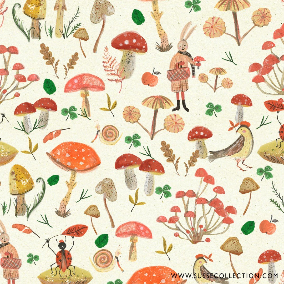 Happy Friday..

Here is the final pattern I made for @jehane_ltd 's Golden Thread drawing challenge Week 15. The theme this week is Mushroom Magic. I am taking inspiration from Swedish mushroom foraging. I included the thread from last week's pattern