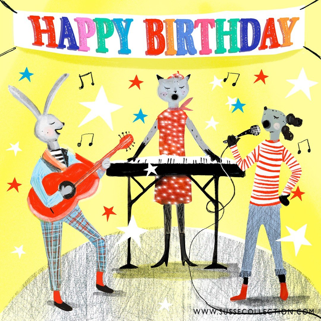 Hello Monday,

I love making birthday cards. I always have, since I was a kid.

So, I made a card for my son's 16th birthday. He loves playing the guitar.

Today, I am sharing my Susse creatures band-inspired birthday card.

Maybe it's a little inspi