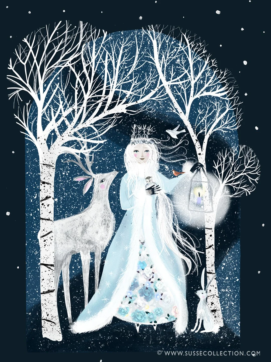A photograph of an Illustration Day 1 of Jehane’s Twelve days of Christmas - Snow Queen