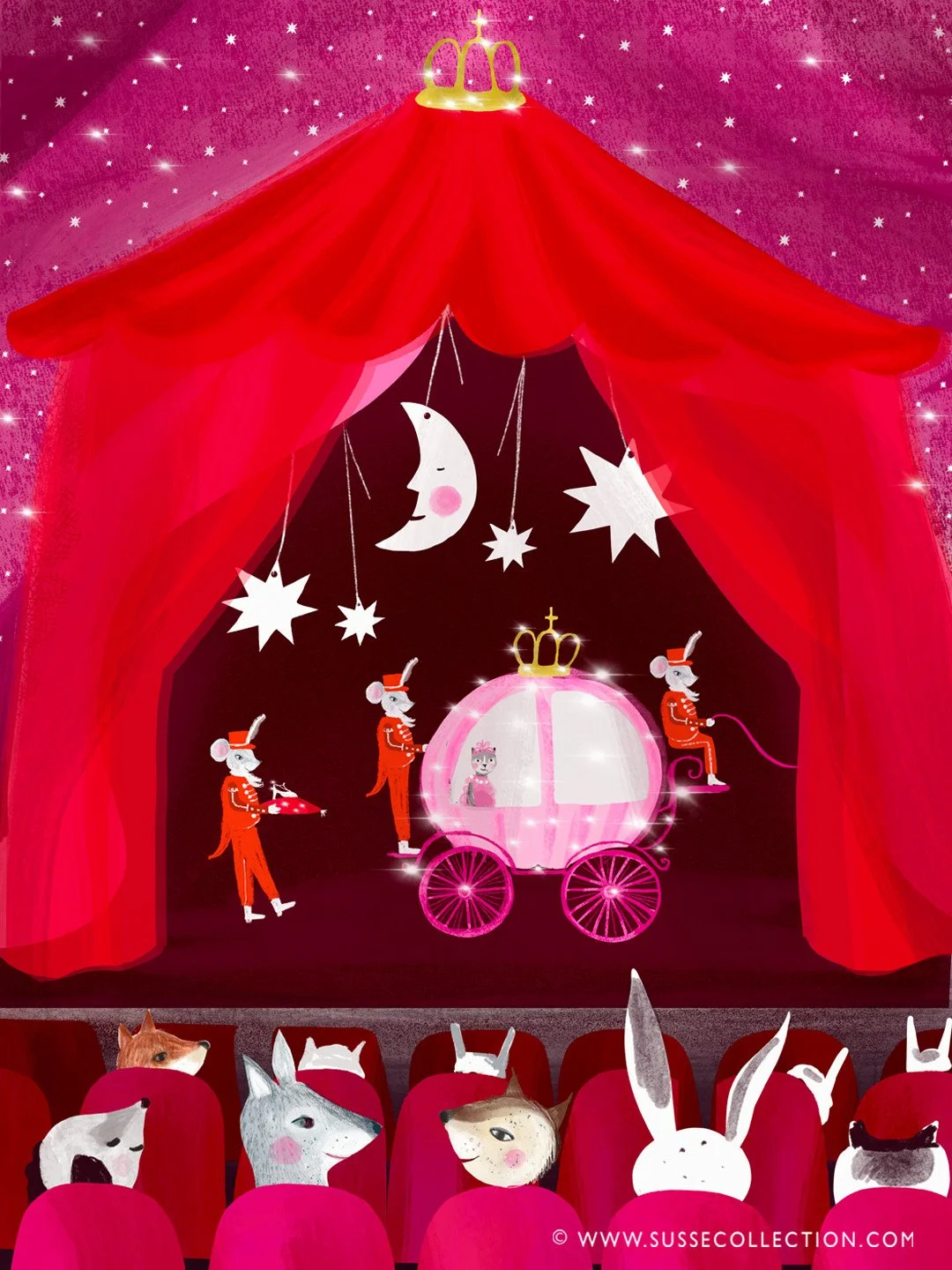 A photograph of an illustration of a Christmas Theatre scene