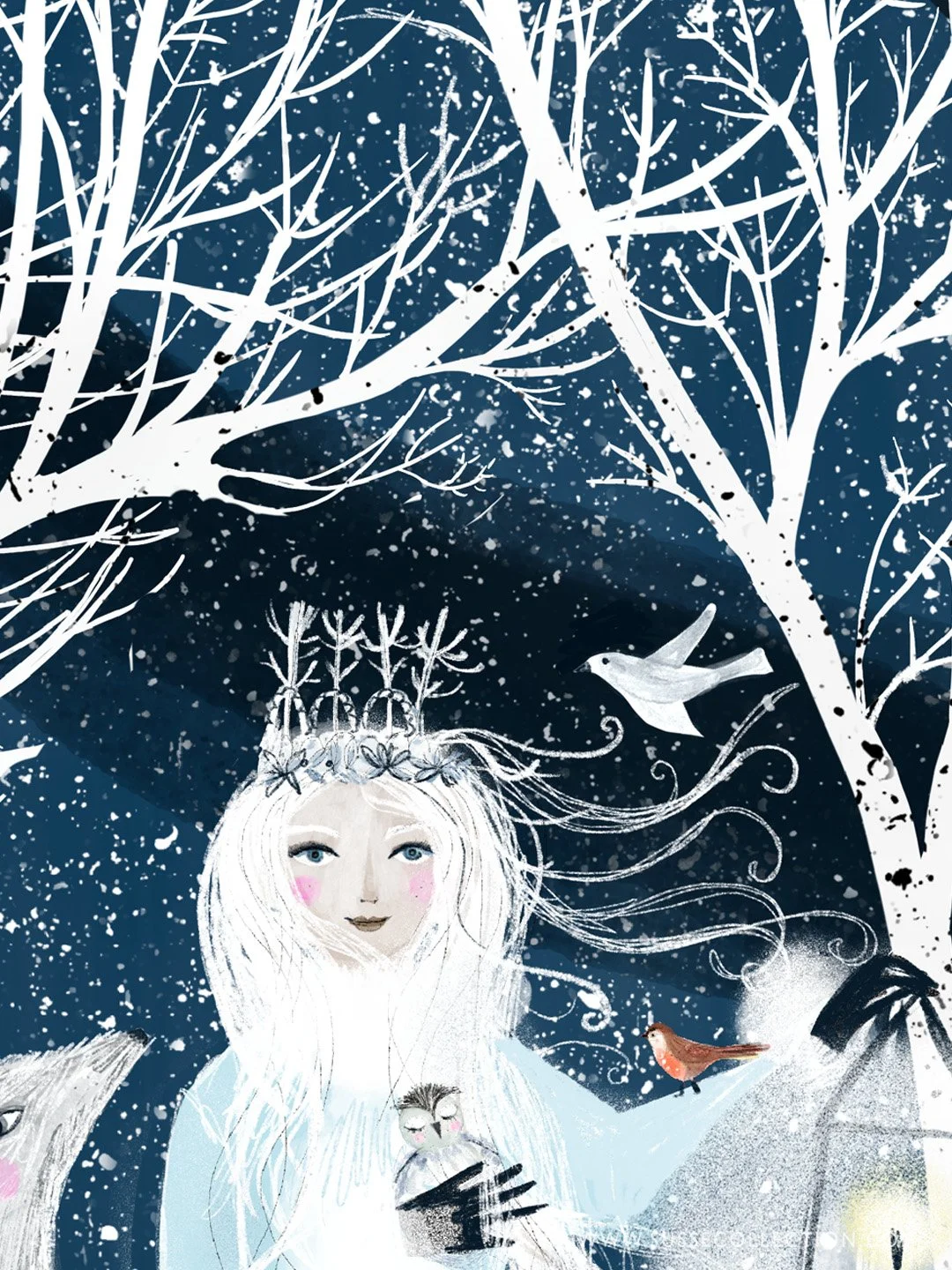 A photograph of an Illustration Day 1 of Jehane’s Twelve days of Christmas - Snow Queen