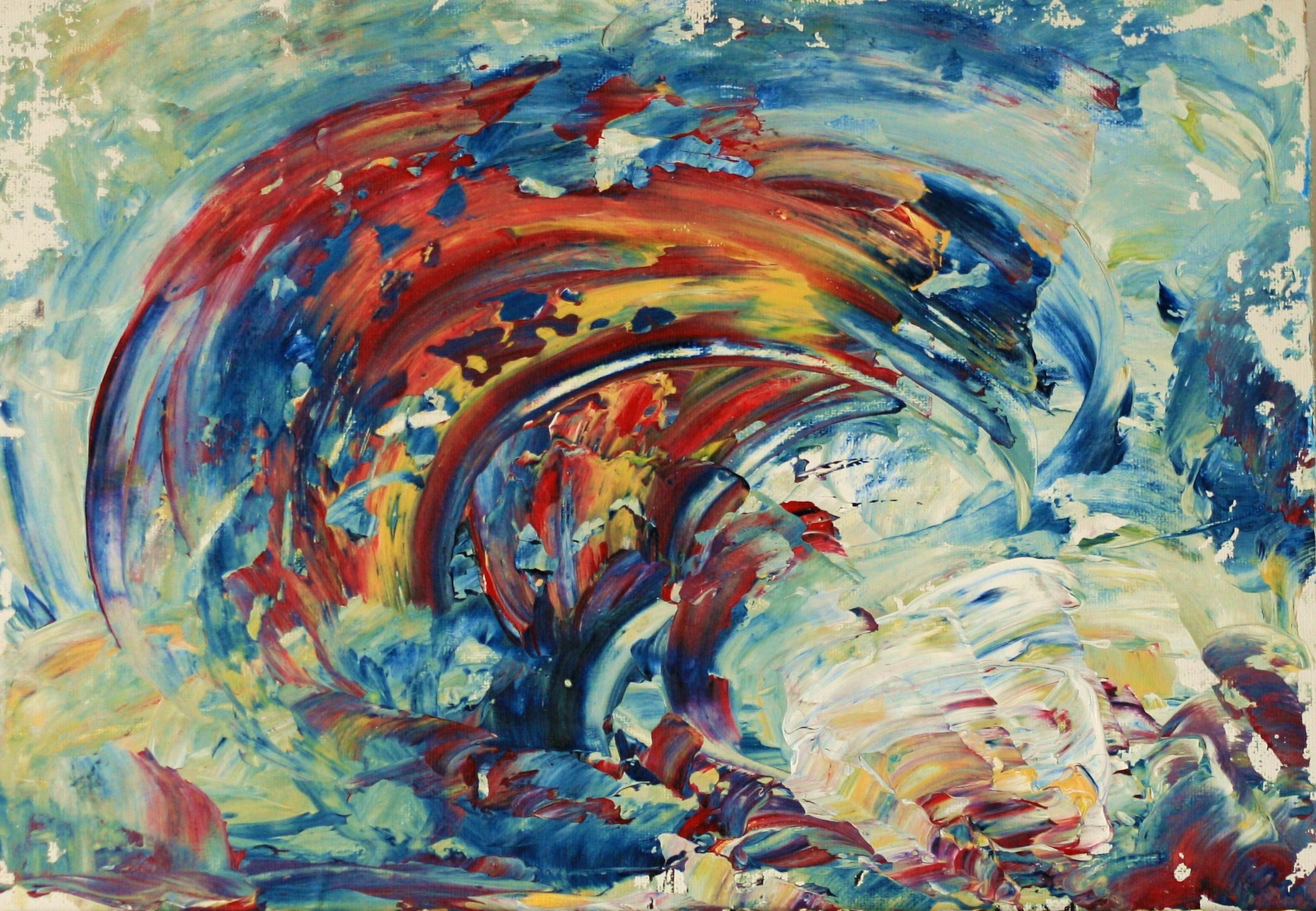 Moment of lightness, Oil and acrylic on canvas, 50cm x 30cm