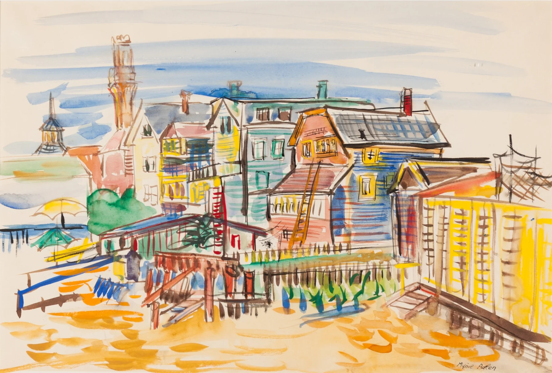 watercolor, Provincetown mid 1950's.