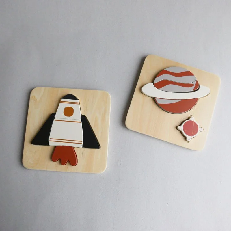 Space shuttle & Planet Puzzle 2 pack