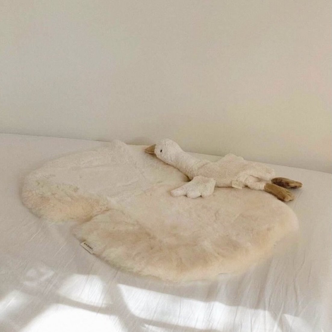 Beautiful sheepskin snugglers for cozy strollers or for play! Online now #betonstudios