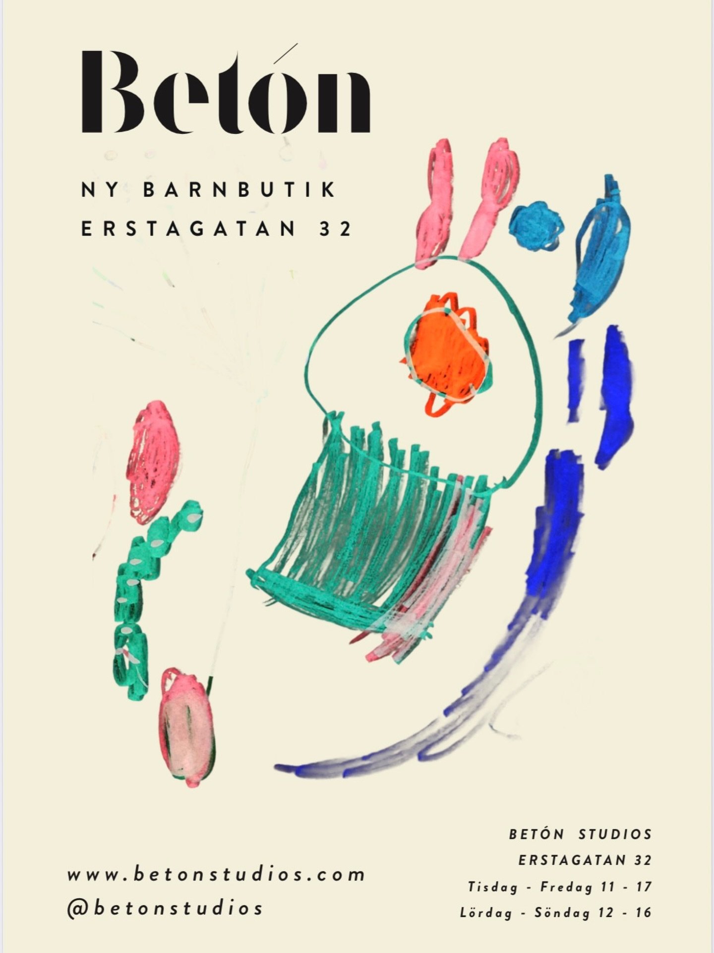 New posters are placed around S&ouml;dermalm! If you managed to snap a photo of one and show me I&rsquo;ll give you 15% on your next purchase here in the store on Erstagatan 32! Welcome!
Beautiful drawing is made by my niece Vega! 💕