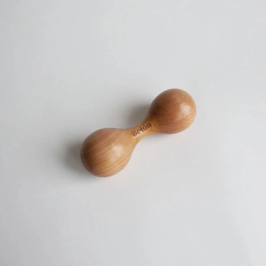 Our bestseller right now!
- the beautifully crafted wooden rattle, inspired by the classic maraca shape and designed for small hands to grip. Made from smooth, beech wood with beans inside, it produces a gentle rattling sound that stimulates a baby&r
