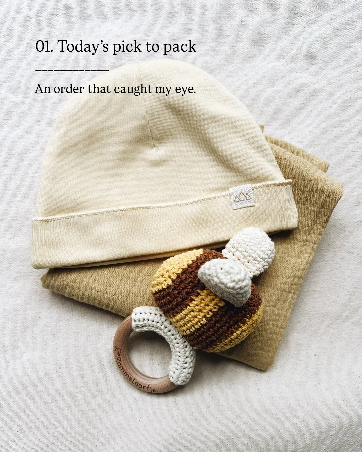 Highlighting cute orders starting today! Wasn&rsquo;t this just the perfect pick for summer baby? 🐝 #betonstudios &rsquo;Pick to pack&rsquo;