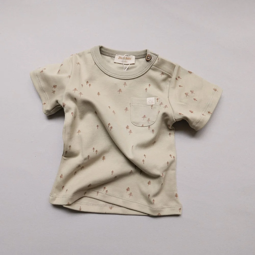 Short sleeve organic tee - Forest Khaki
