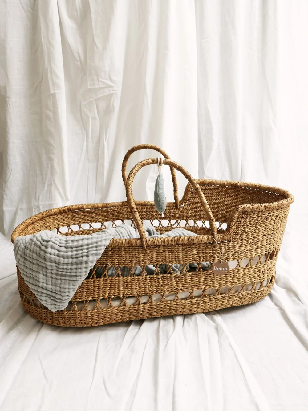 Baby Basket with mattress - hand woven
