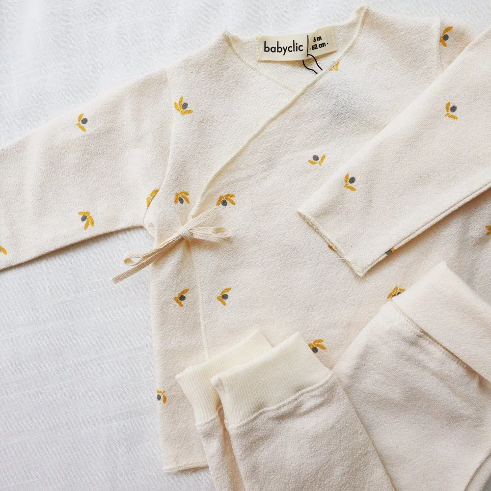 Kimono set with pants - Olive