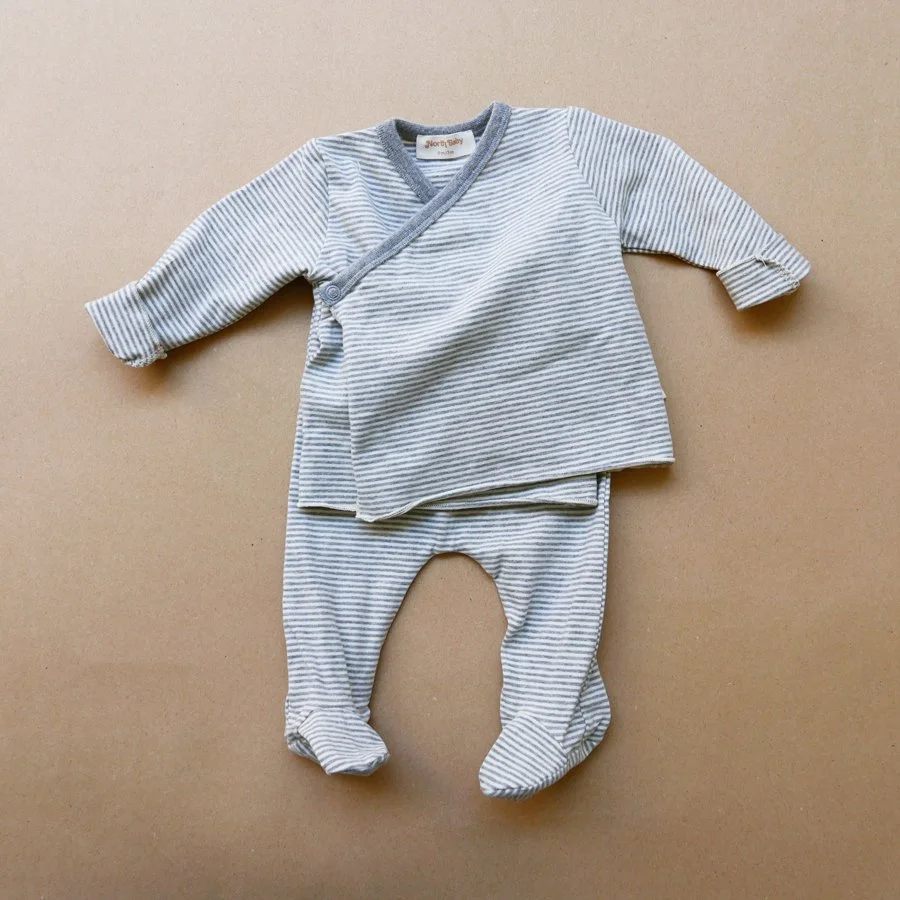 Baby's first top & bottom set - stripes