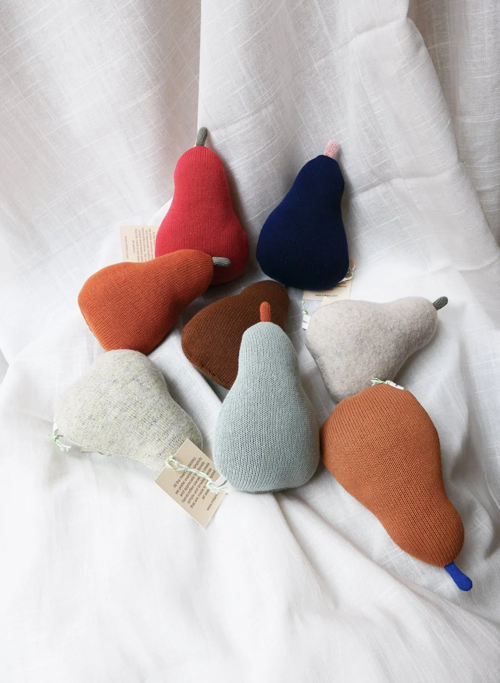 Soft Pear with bell - various colors