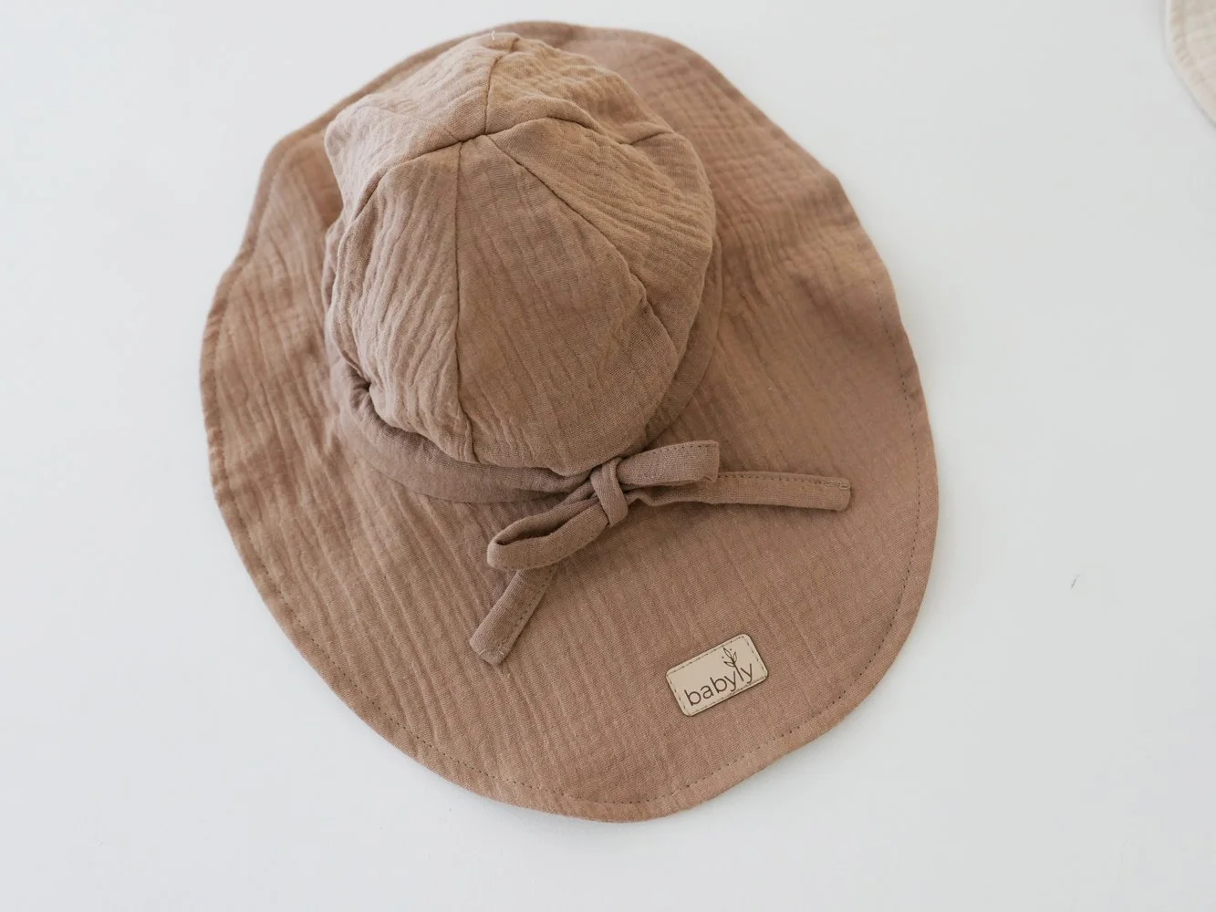 Muslin baby sunhat - Mocca