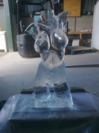 FEMALE TORSO ICE VODKA LUGE