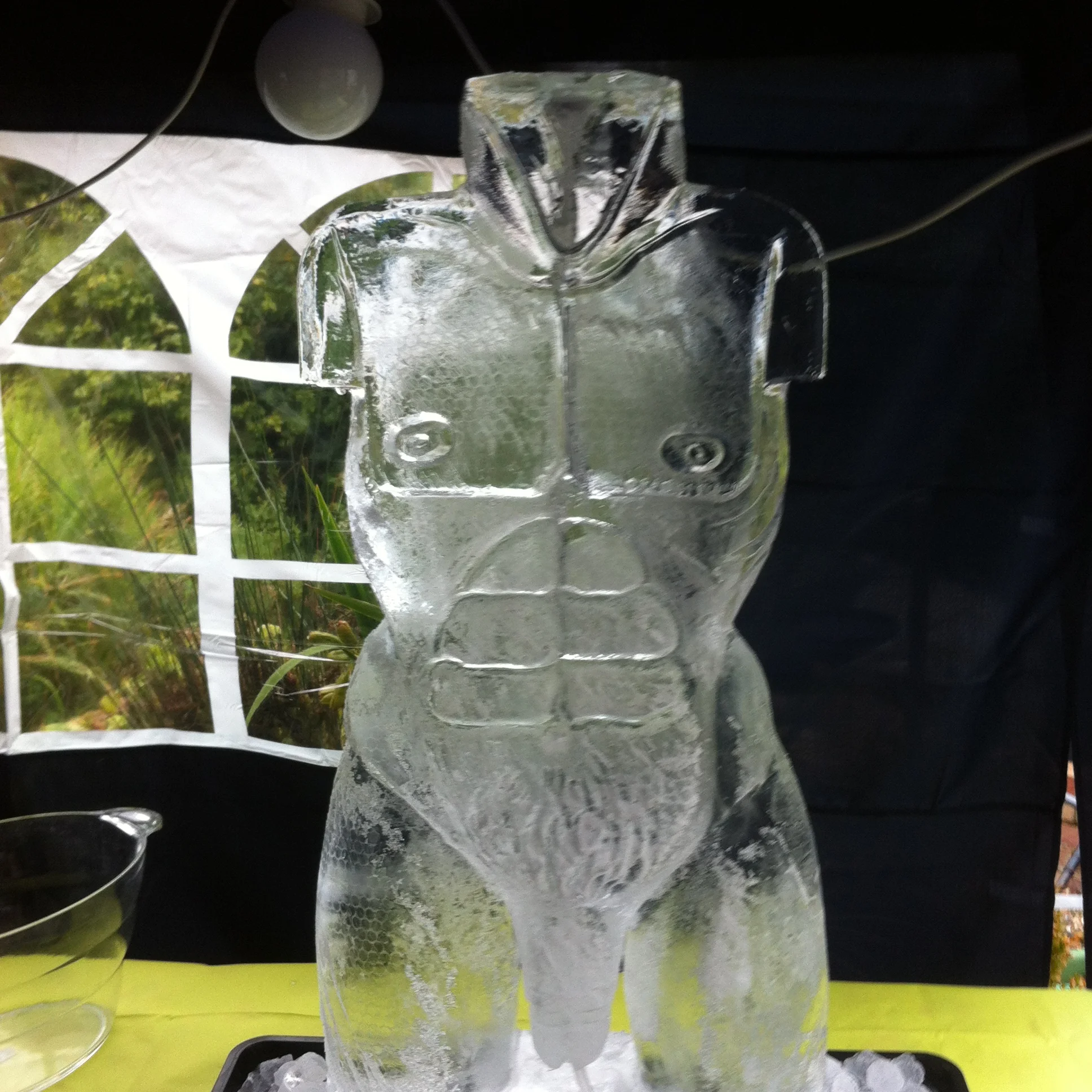 MALE TORSO ICE VODKA LUGE