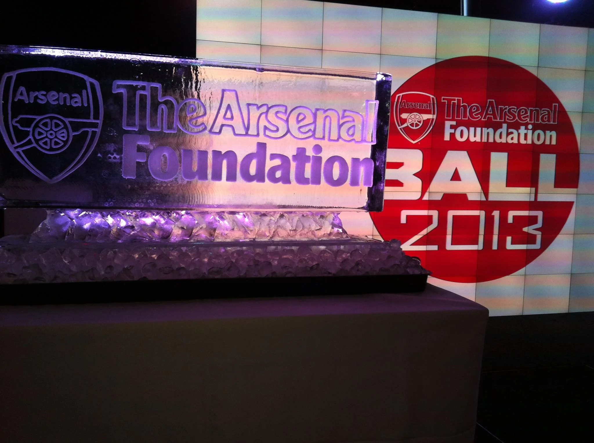 Arsenal Logo Food Display Ice Carving