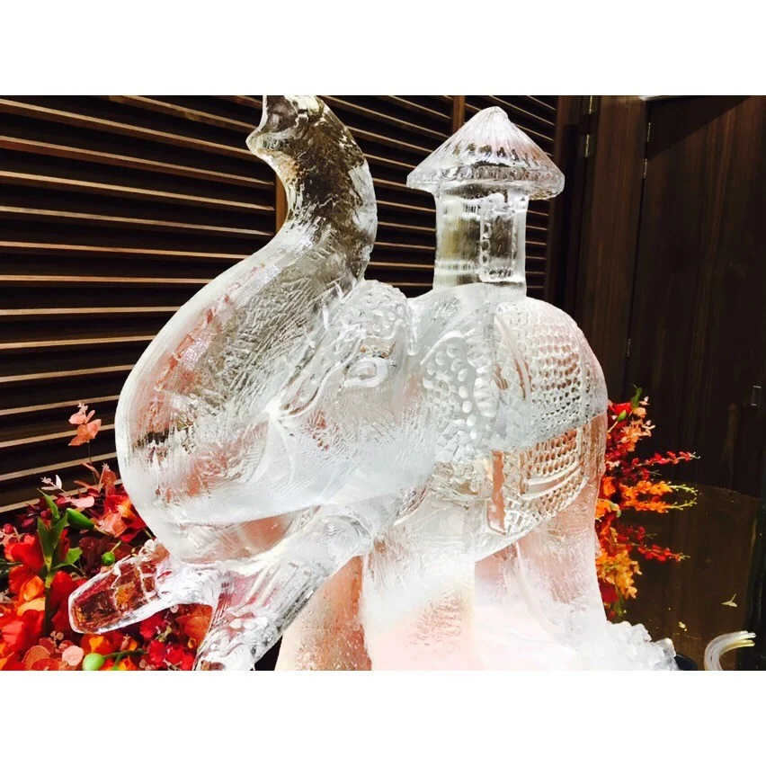 2 Block Elephant Wedding Ice Sculpture