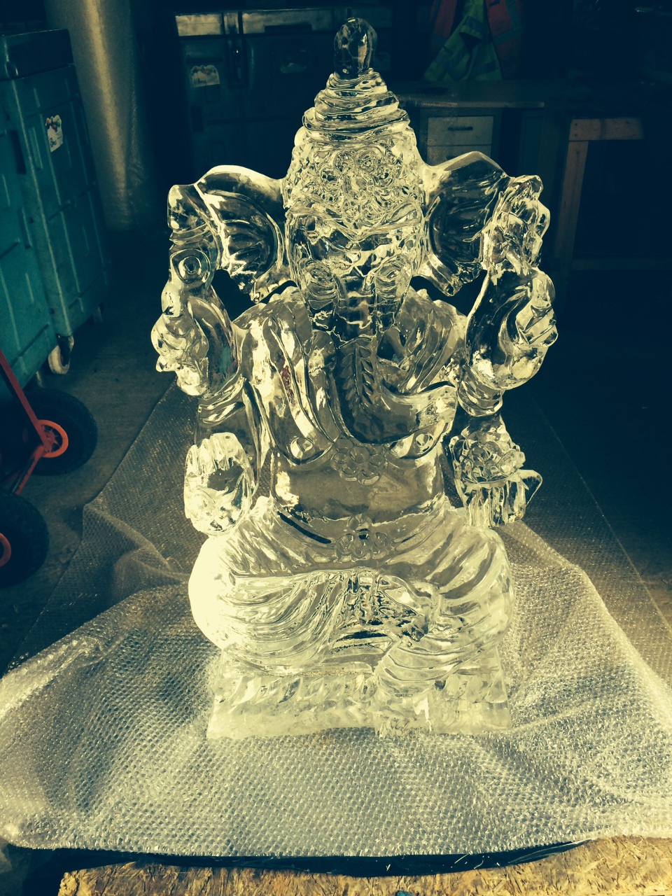 Indian God Wedding Ice Sculpture
