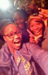 Townsend's selfie with Williams' sisters