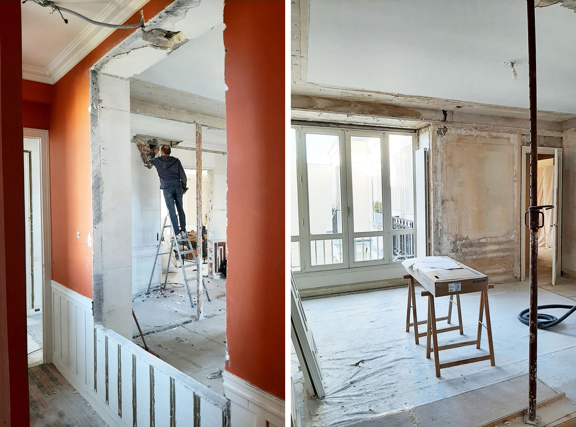  Aménagement d’un appartement rue de Sèvres, Paris  Maîtrise d’œuvre complète | 200 m² | 2022 