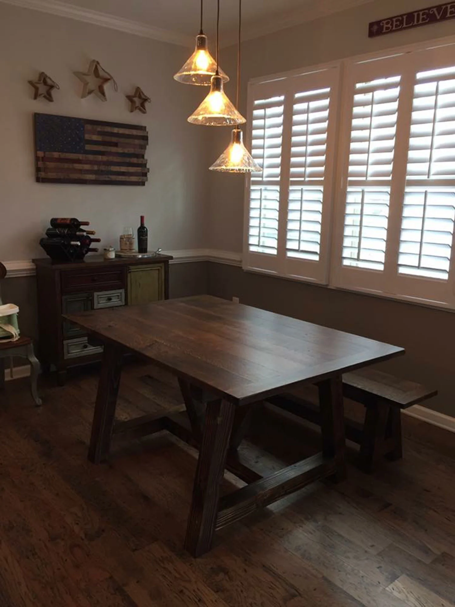 Custom Dining Table & Bench