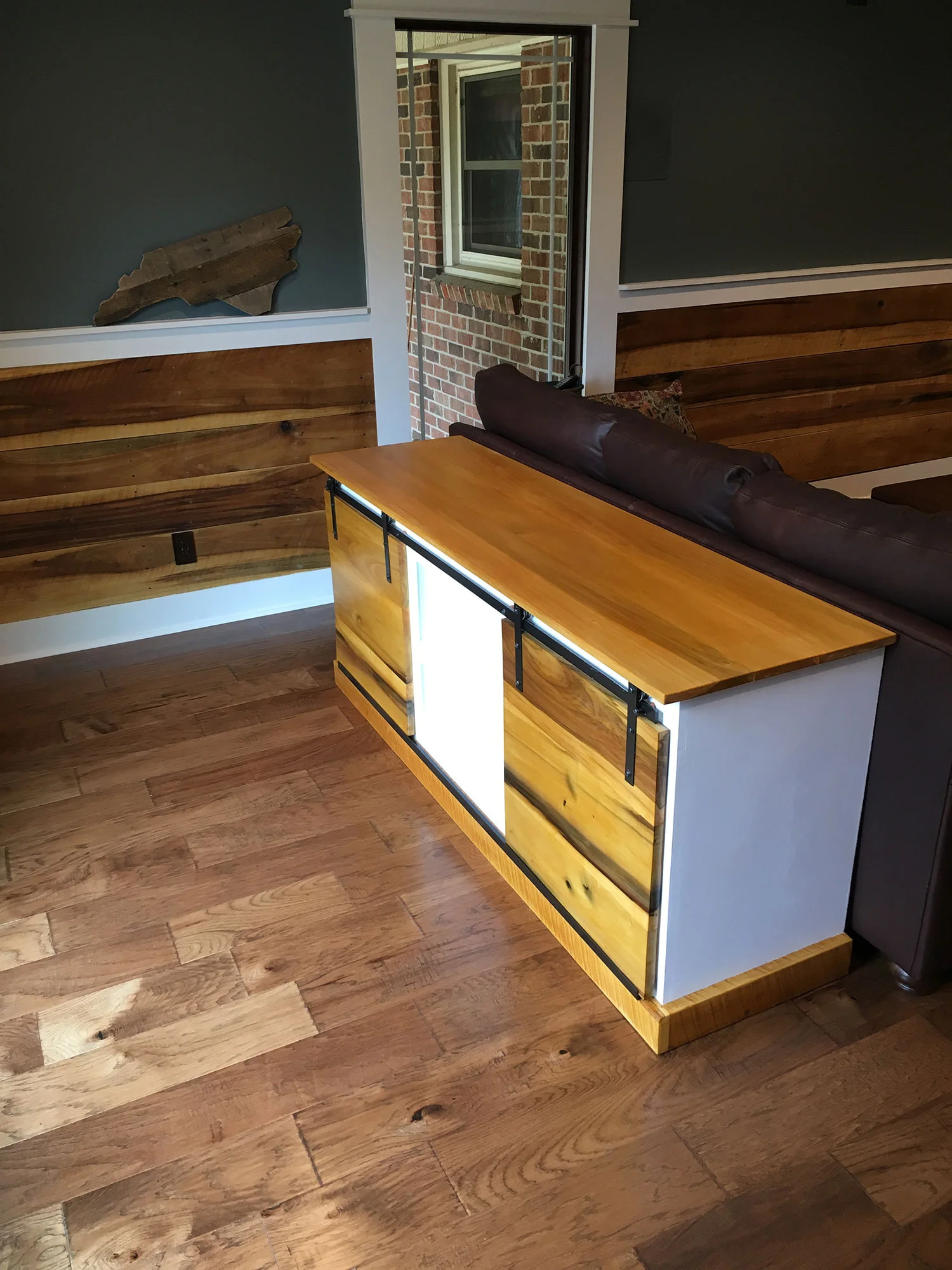 Barn Door Entertainment Stand
