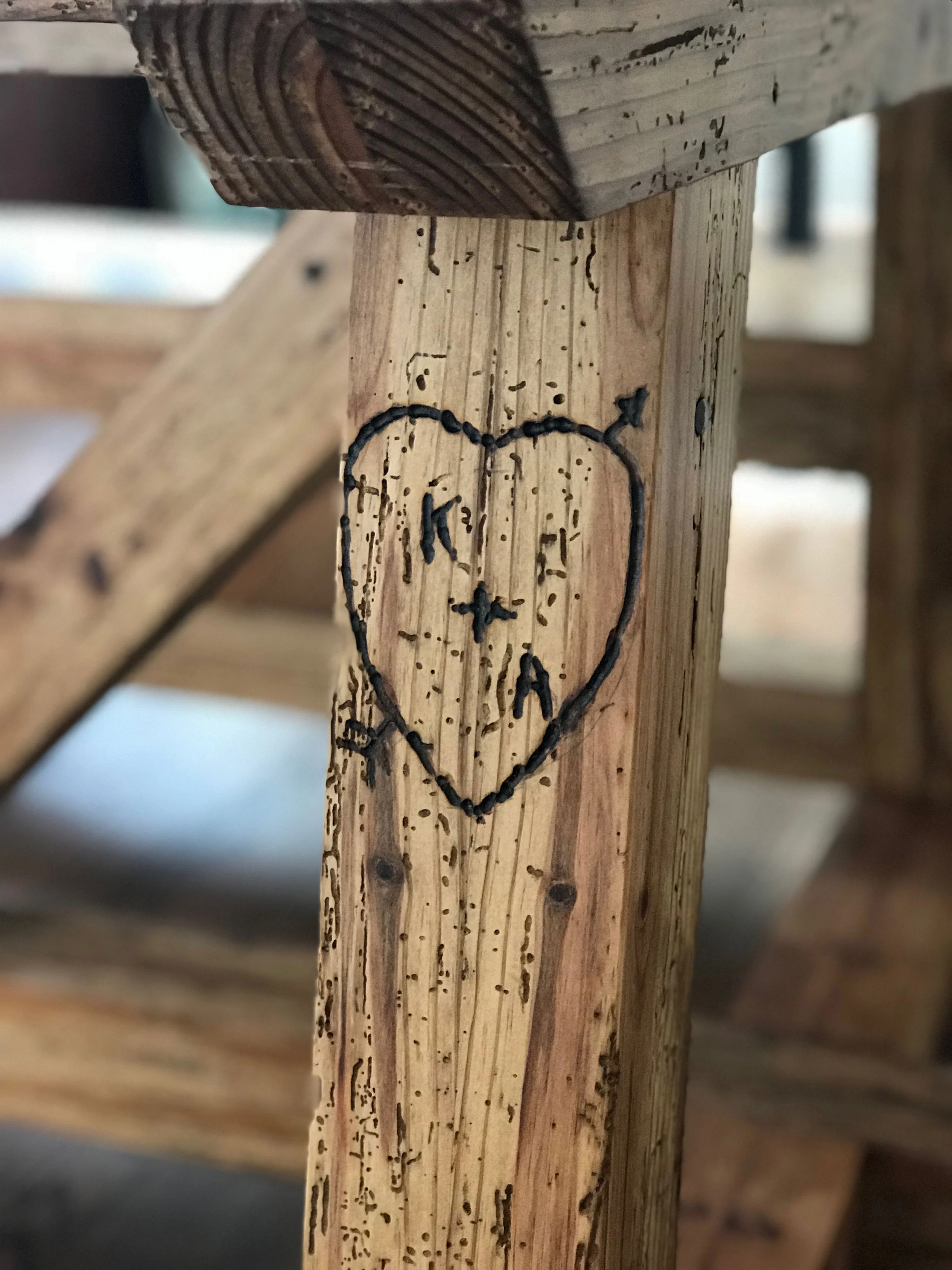 Custom Detail- Reclaimed Dining Table & Live Edge Bench